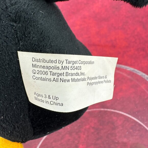 BLACK AND WHITE PENGUIN CHRISTMAS STUFFED PLUSH TOY WITH GREEN SCARF 7" - Picture 6 of 6